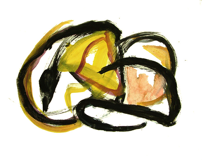 'Lente' - abstracte kunst op papier, gouache nr. 6.552 - * gratis abstracte kunst / niet meer beschikbaar; Fons Heijnsbroek