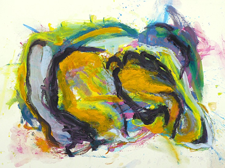 'Heavy Spring' - ​​​​​​​abstracte kunst op papier; niet meer beschikbaar - ​​​​​​Fons Heijnsbroek