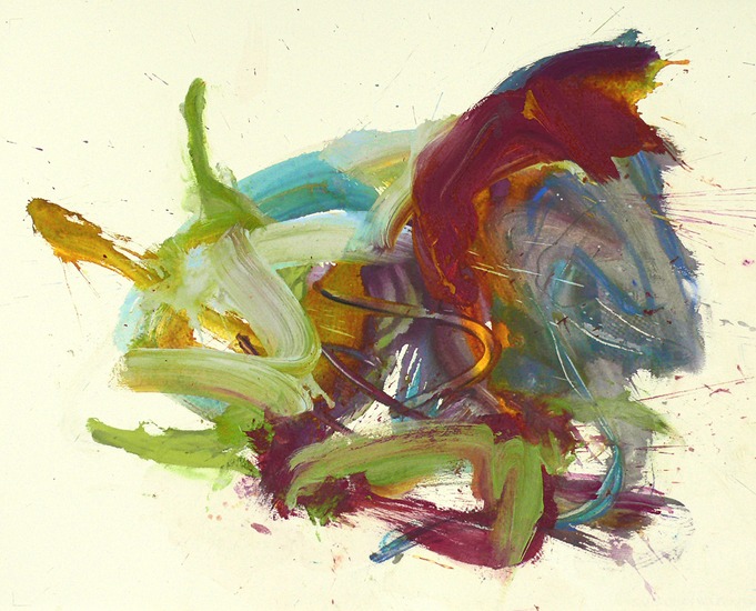 'So gentle' - abstracte kunst, werk op papier; niet meer beschikbaar - ​​​​​​Fons Heijnsbroek