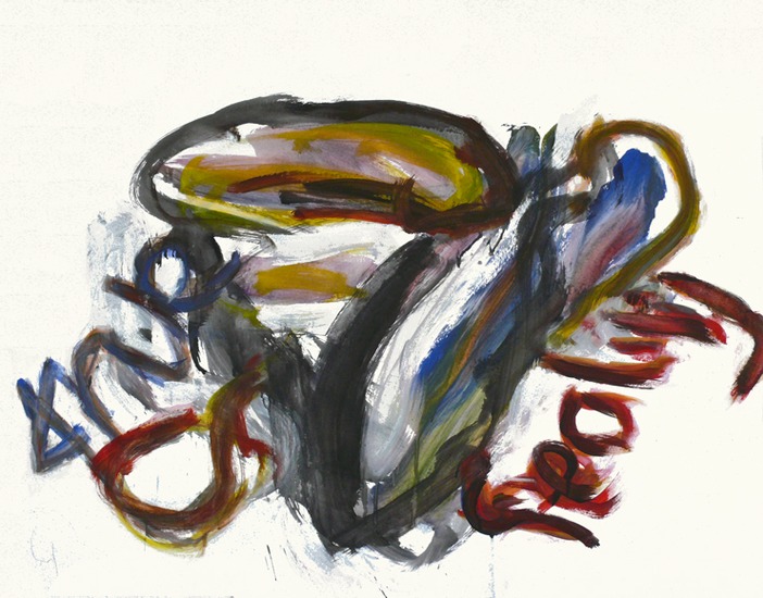 'Feality' - acryl schilderij - abstract werk op papier; beschikbaarheid nog onduidelijk -  ​​​​​​Fons Heijnsbroek