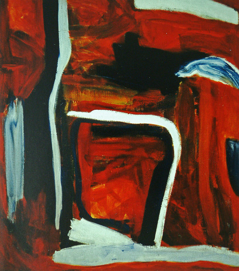 'Roelofs in town' - (nr. 4.066) groot abstract schilderij; gratis kunst, niet meer beschikbaar, Fons Heijnsbroek