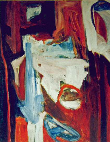 'In mijn vaders huis' - groot abstract schilderij; gratis kunst, en nog beschikbaar; Fons Heijnsbroek