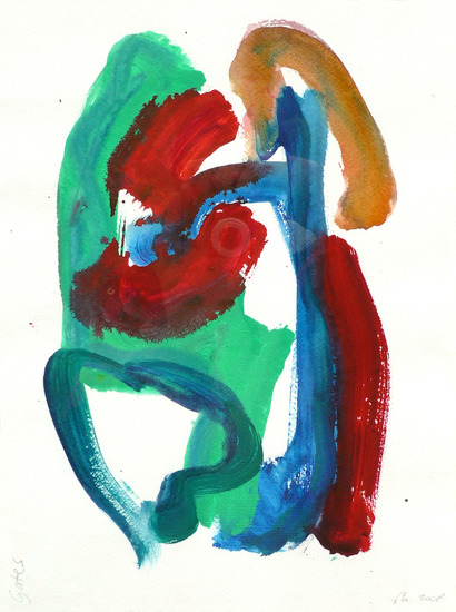 'Gaten' - abstracte kleine kunst - * verkocht; nog wel gratis in digitaal bestand voor laten maken van een art-print; ​​​​​​Fons Heijnsbroek