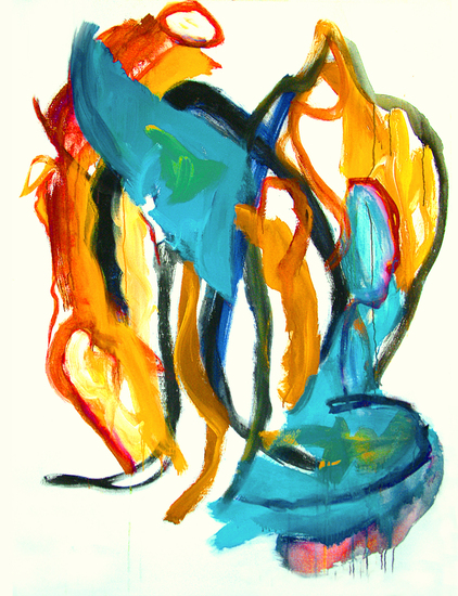 'Ziel van een Engel' - groot abstract schilderij op linnen; niet meer beschikbaar - ​​​​​​Fons Heijnsbroek