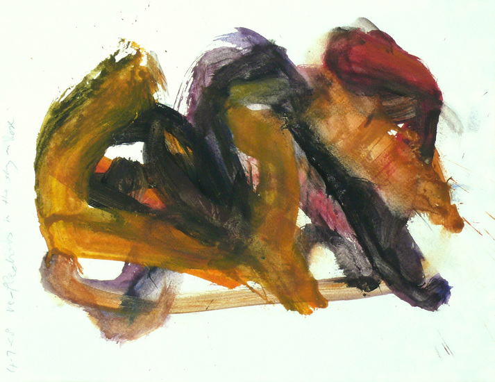 'Bewolkt' - klein abstract werk - * verkocht; nog wel gratis in digitaal bestand voor laten maken van een art-print, mail me - ​​​​​​Fons Heijnsbroek