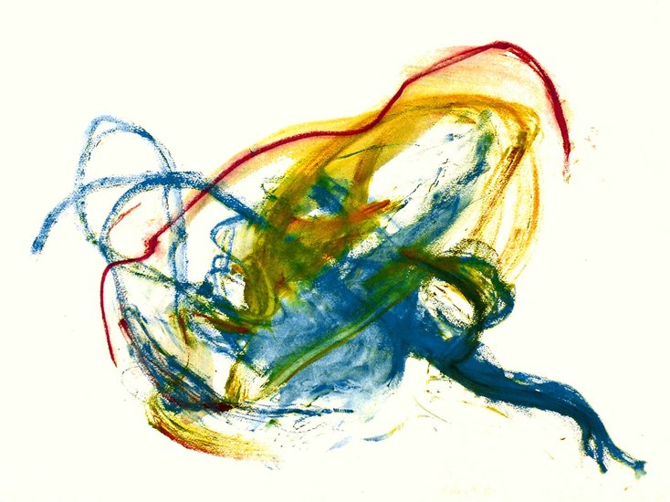'Dwarling' - abstracte kunst, werk op papier; niet meer beschikbaar - ​​​​​​Fons Heijnsbroek