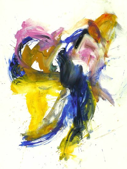 'Albert's Twist' - kleurig werk op papier - * gratis kunst: origineel niet meer beschikbaar, maar wel digitaal voor een print; Fons Heijnsbroek