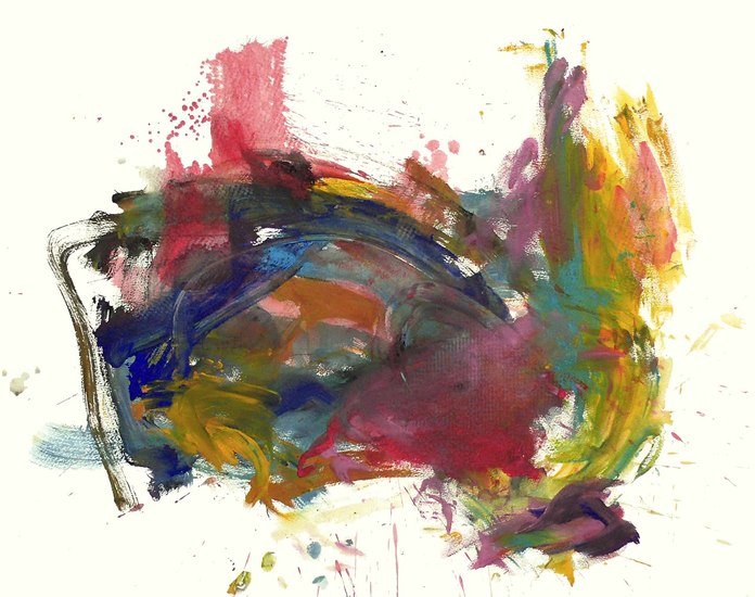 'A Colored Proposal' - abstracte kunst op papier; niet meer beschikbaar - ​​​​​​Fons Heijnsbroek