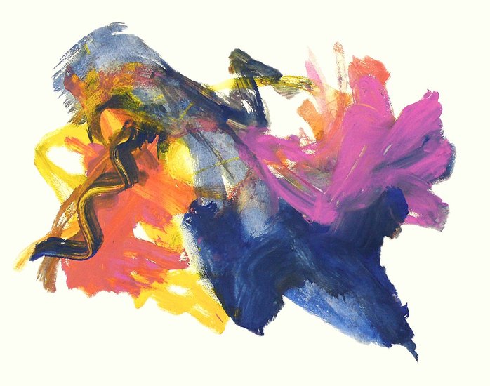 'Soul-party' - ​kleurige abstracte kunst; niet meer beschikbaar - ​​​​​​Fons Heijnsbroek