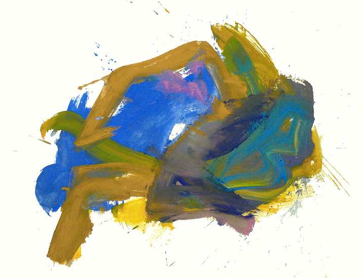 'Zomers' - abstracte kunst op papier; niet meer beschikbaar - ​​​​​​Fons Heijnsbroek
