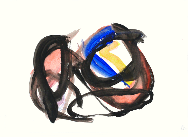 'Klein abstract nr. 1.' - kunst op papier: 2004 - gratis kunst / nog beschikbaar
