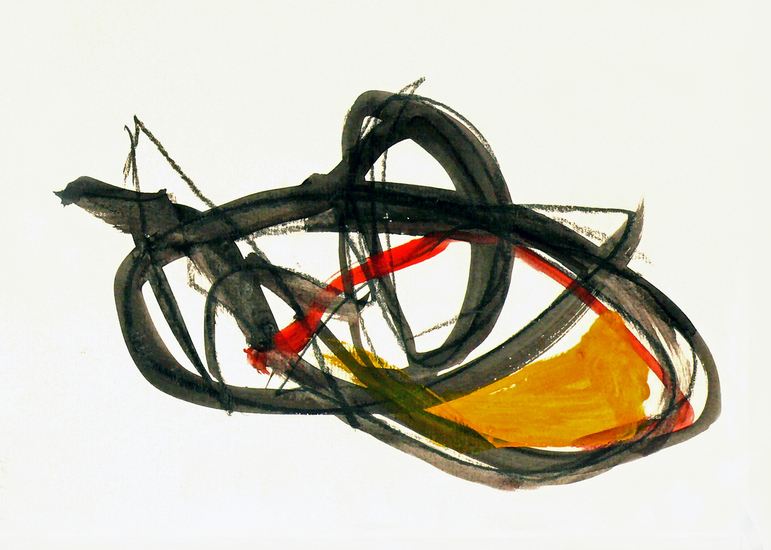  2004 nr. 3. - abstract werk op papier - verkocht