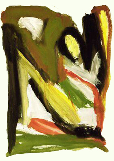 'zonder titel, nr. 6.167' - abstracte kunst op papier, gouache; *Gratis kunst / nog beschikbaar