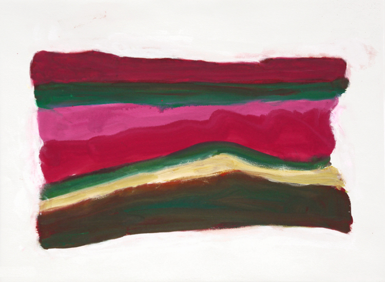 'Rood, donker Landschap' - gouache nr. 6.397; abstract landschap - * gratis kunst / niet meer beschikbaar