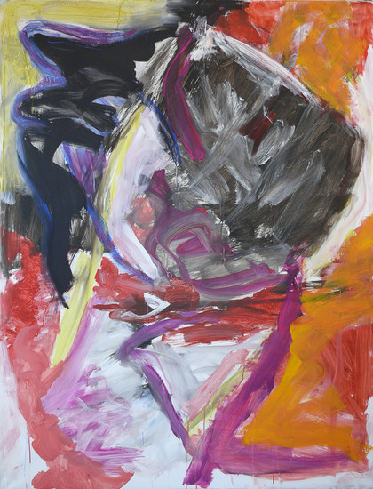 'Who is afraid of..' (1e Benfo)  - een modern, abstract en groot schilderij; samen geschilderd door Ben Vollers & Fons Heijnsbroek; te koop