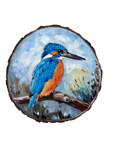 Beschilderde boomschijven vogels