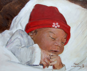 Weergave van familie en vrienden en in opdracht gemaakte portretten 