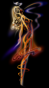 Digitale kunst, gemaakt vector-tekensoftware