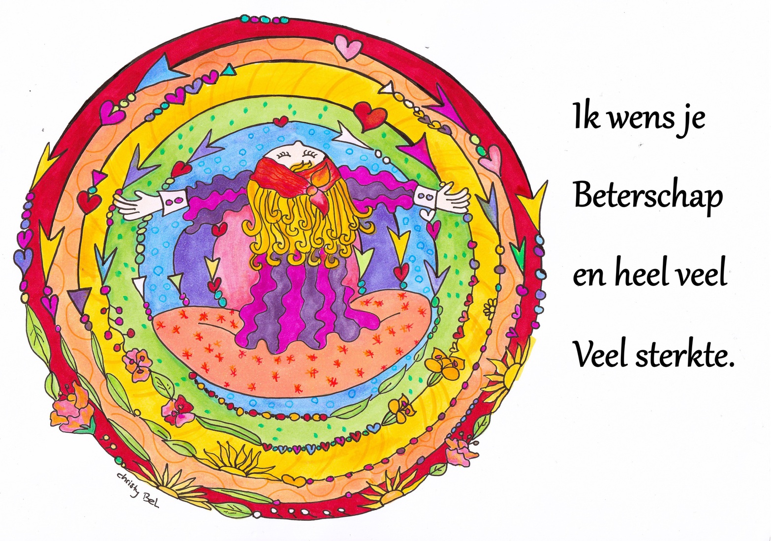 bloemen cirkel beterschap