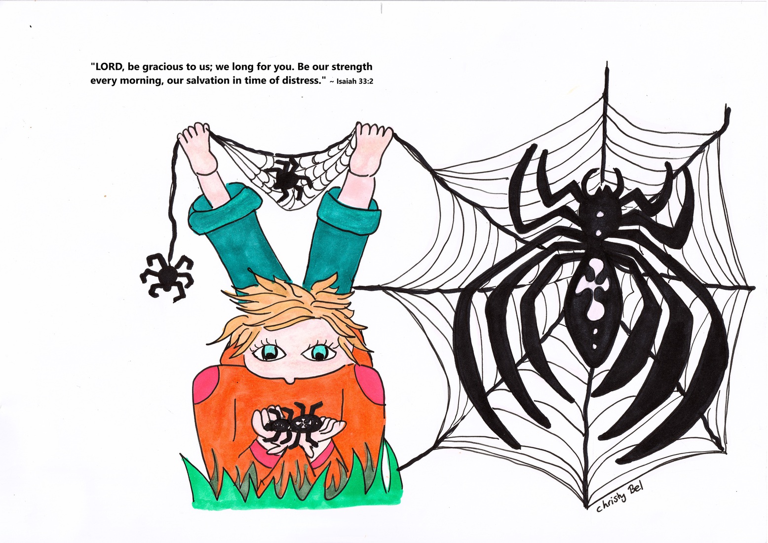 boy with spider