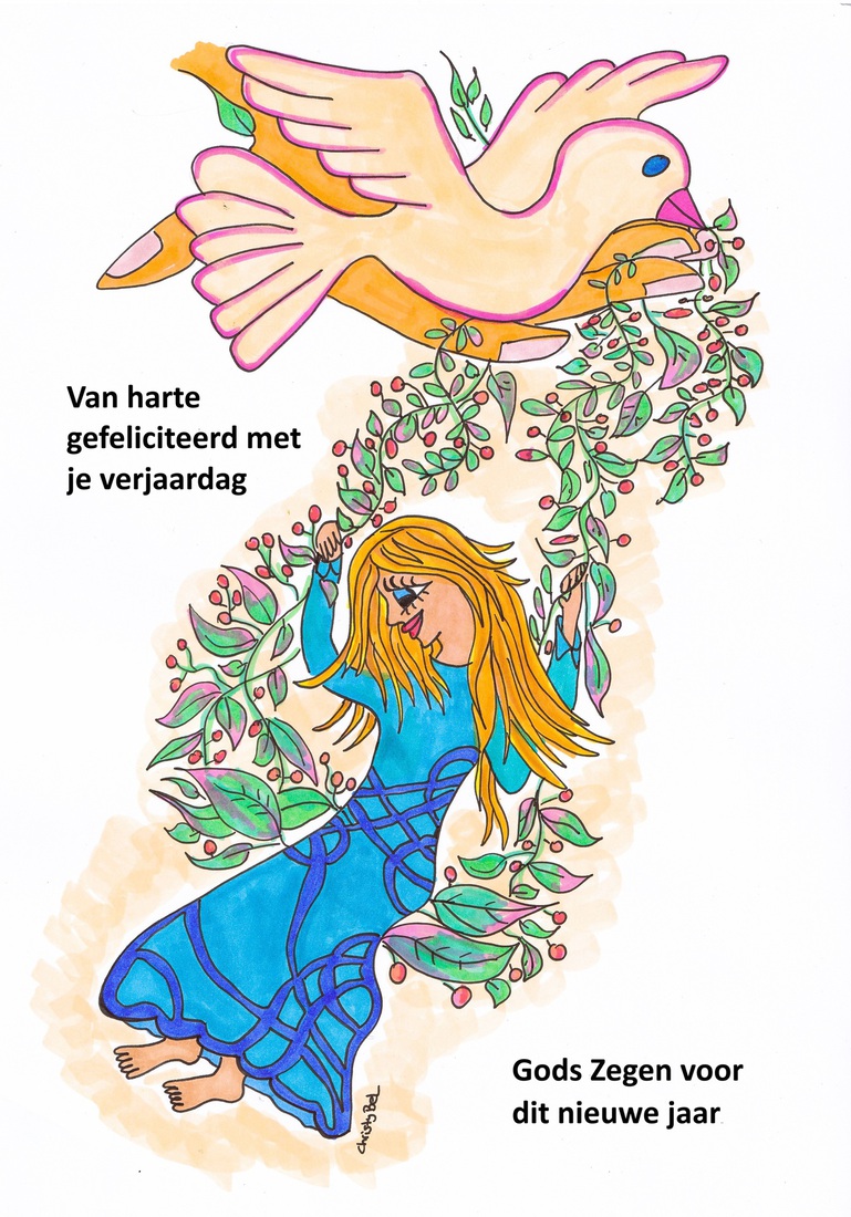 gefeliciteerd schommel vogel 