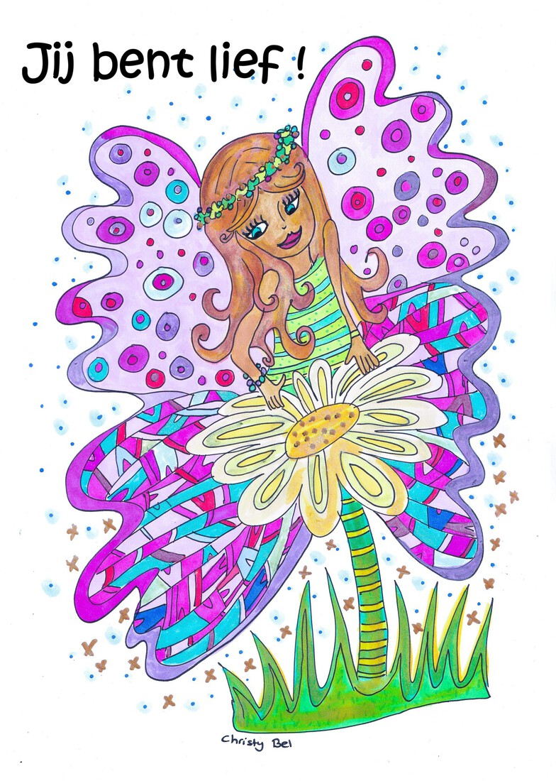 jij bent lief bloemen meisje 