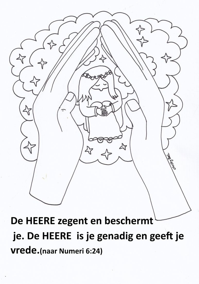 handen om meisje 