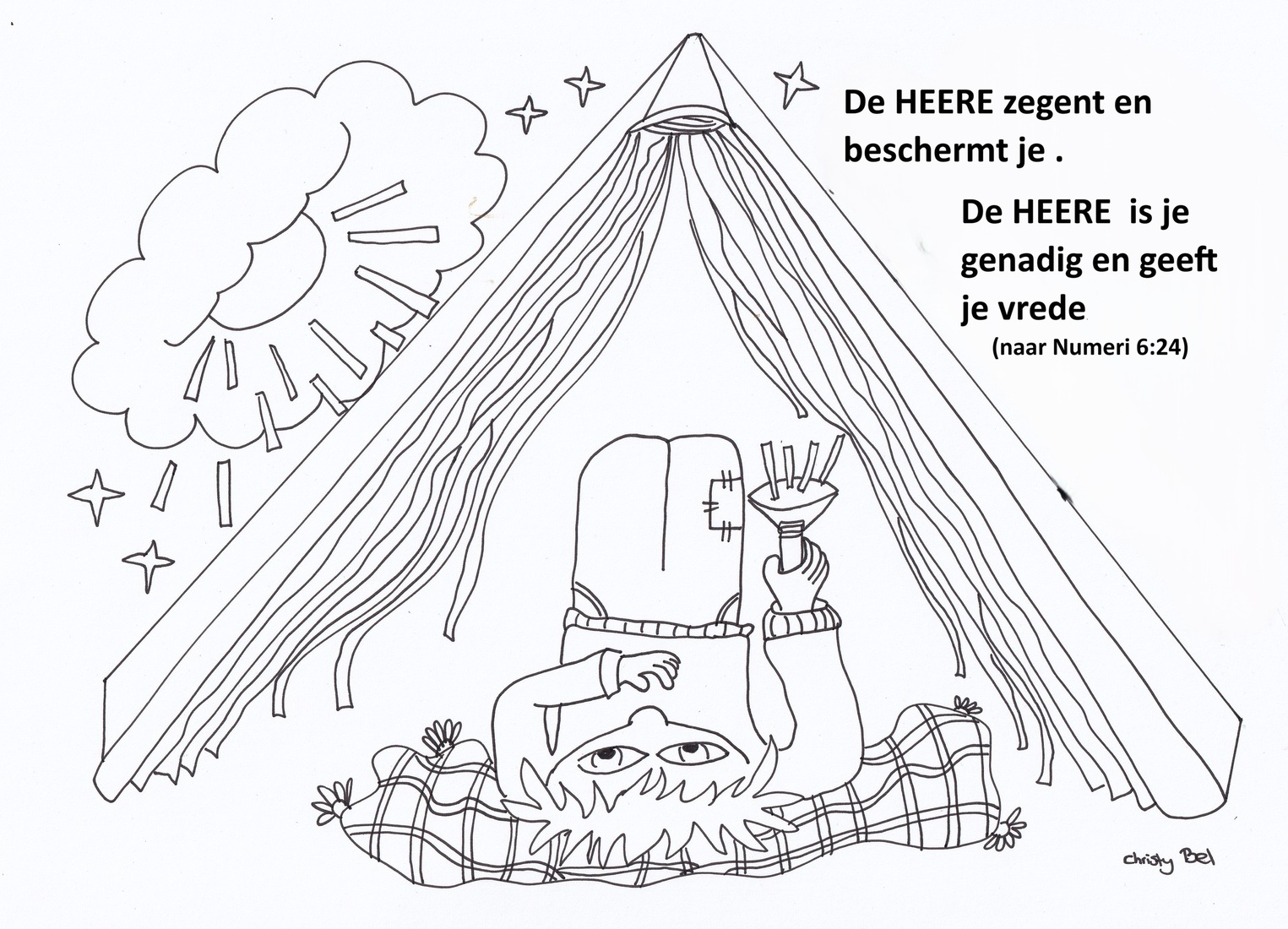 jongen onder boek