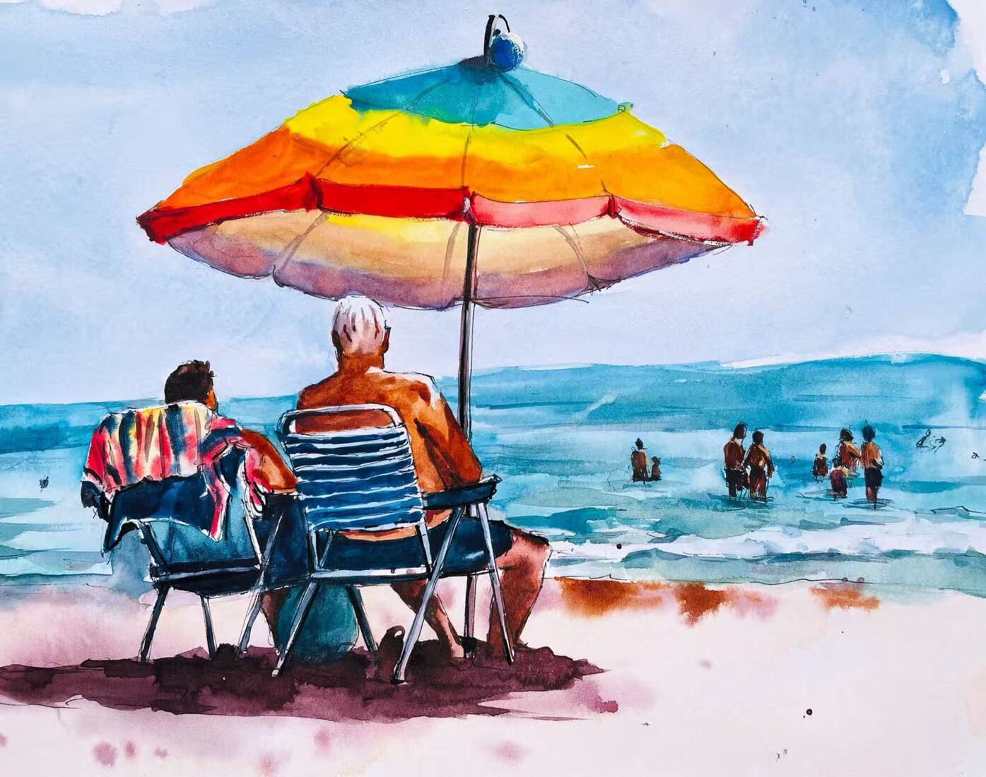 Onder de brandende zon