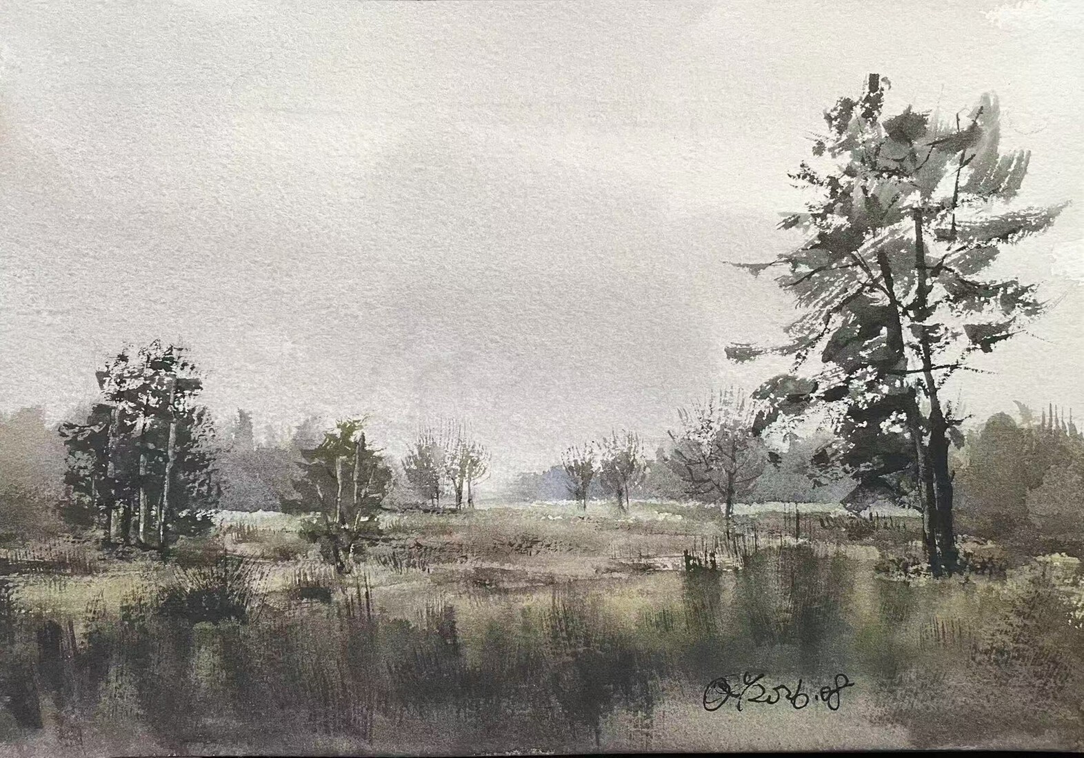Een mistig landschap, Tilburg