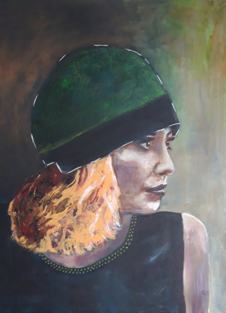 Portret acryl vrouw 11