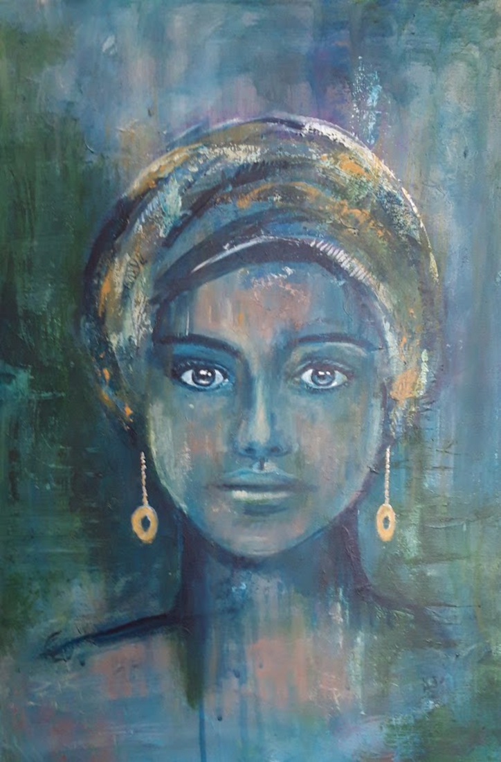 Portret acryl vrouw 5