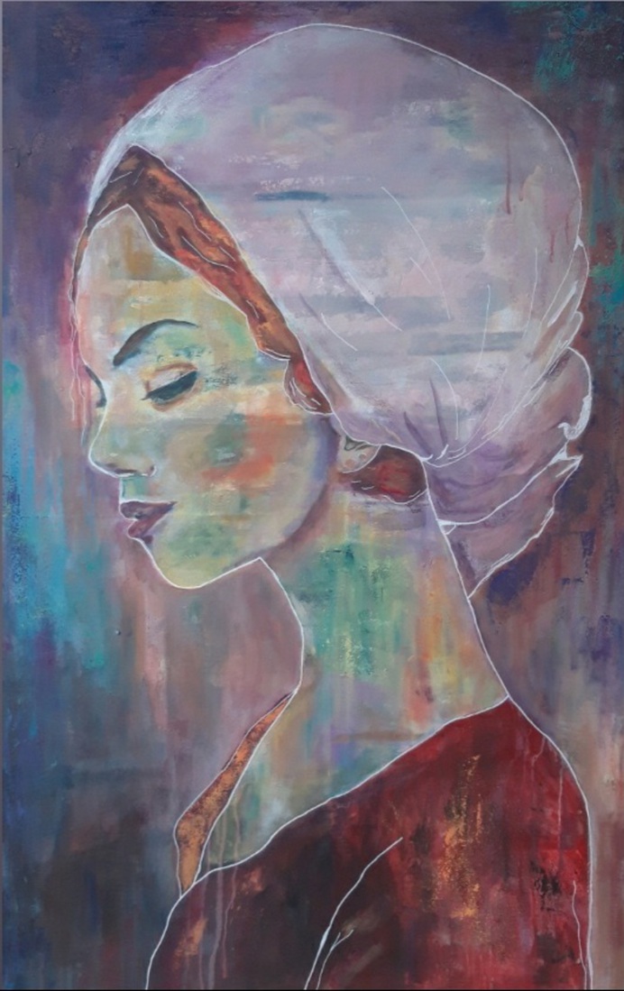 Portret acryl vrouw 2