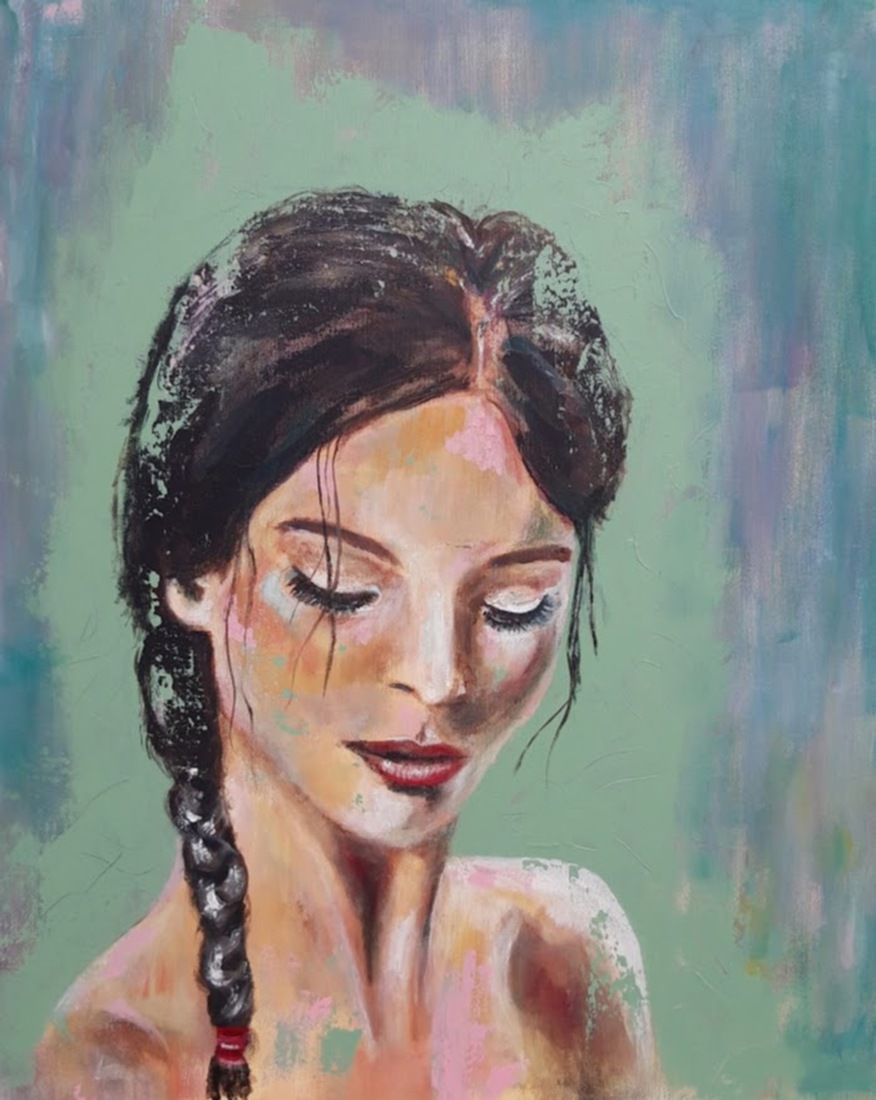 Portret acryl vrouw 3