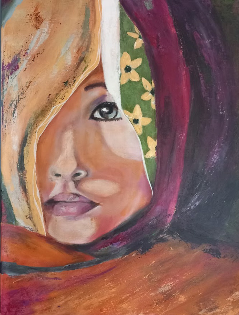 Portret acryl vrouw 9