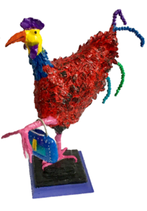 Pim van Pelt gebruikt geen mallen en maakt geen series. Elke plastiek is een unicum. Mijn werken zijn bedoeld voor het interieur en ik zeg wel eens: 