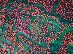 abstracte borduurselen op papier