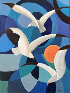 abstract birds;
Vogels terug gebracht in kleuren en vormen.
Herken jij welke vogel mij tot welke afbeelding heeft geïnspireerd?