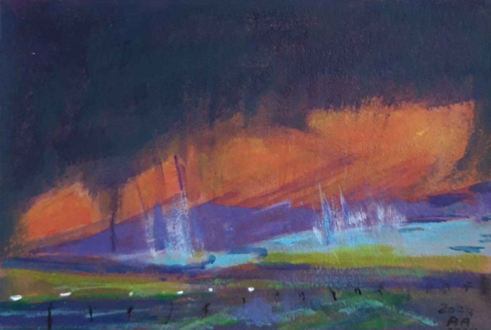 Noorderlicht Nederland, paars en oranje