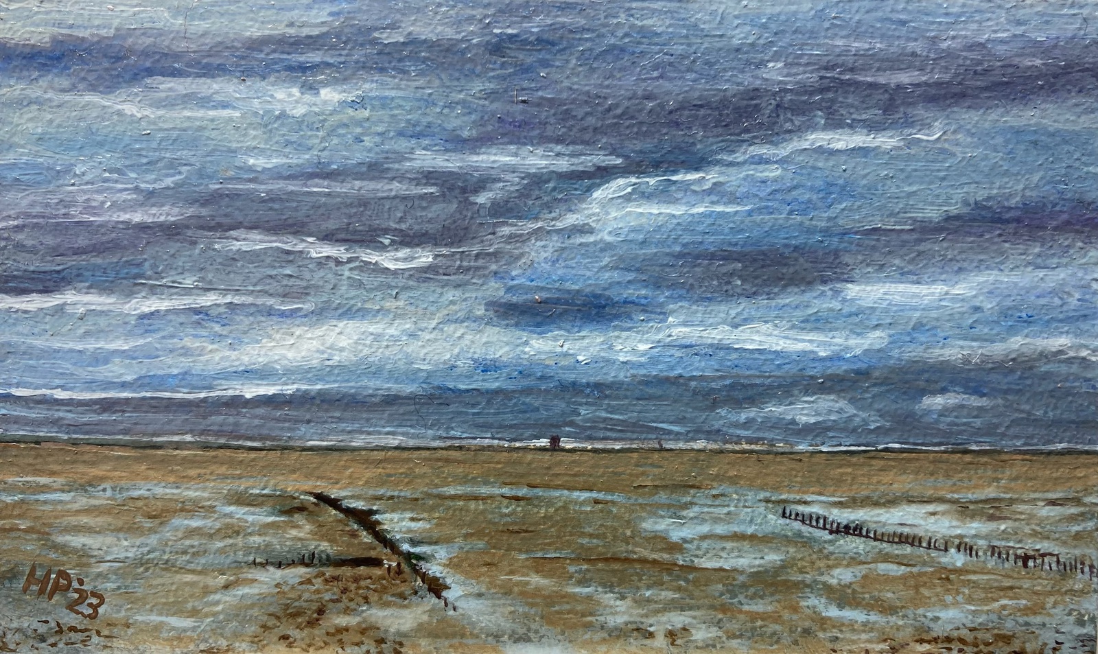 Zicht op het Wad vanaf Wierum