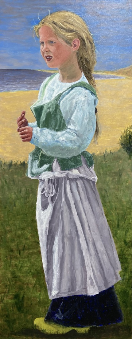 Onbekend meisje aan zee