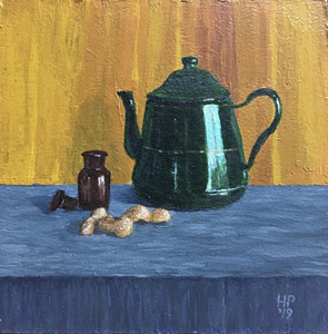 Overview of paintings, linocuts and woodcuts in the form of still lifes