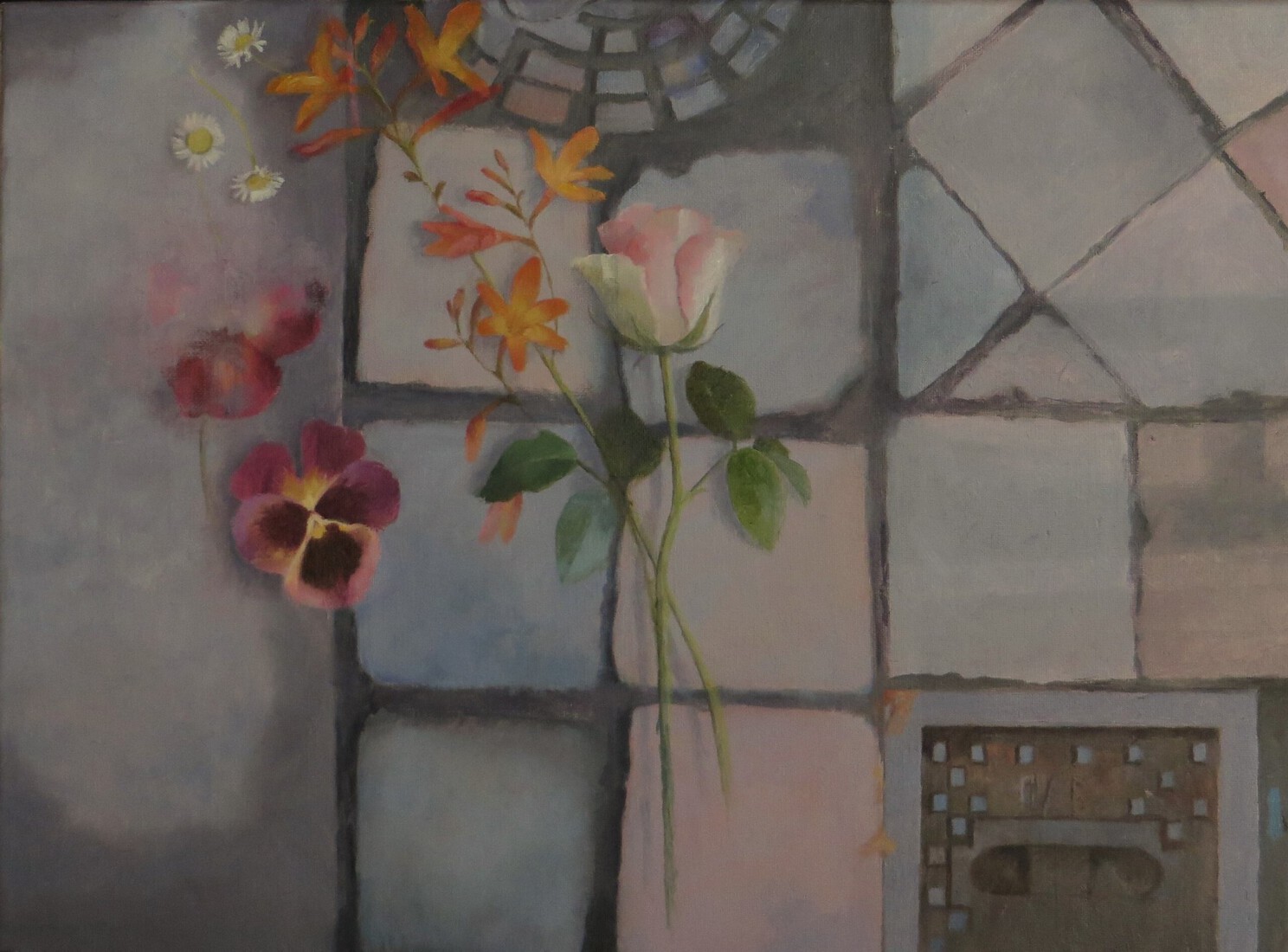 Stoep met bloemen