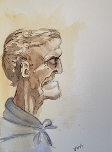 Menselijke emoties in olieverf en aquarel. Ik probeer zoveel mogelijk de individuele kenmerken en emoties vast te leggen. Gebruikmakend van het karakter van de persoon of de omstandigheden waarin hij verkeert.