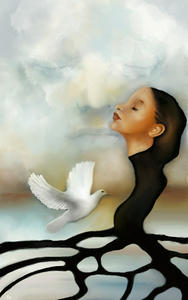 Potlood, inkt, acryl en digitaal