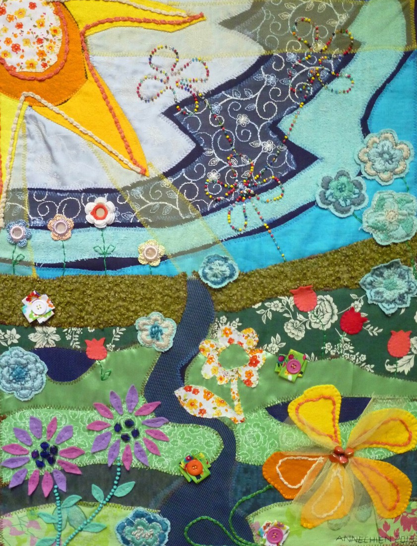 Landschap met bloemen