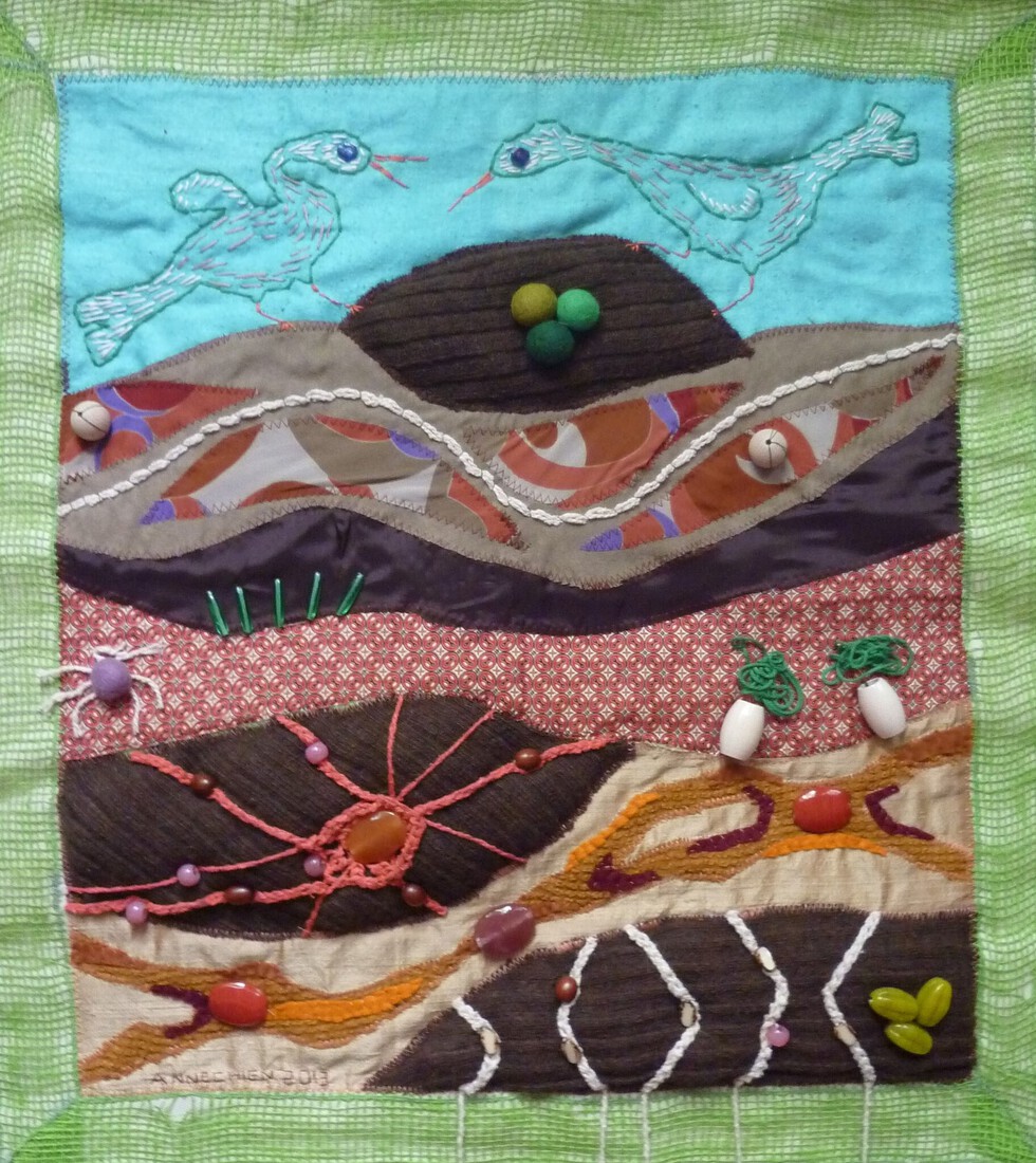 Landschap met vogels