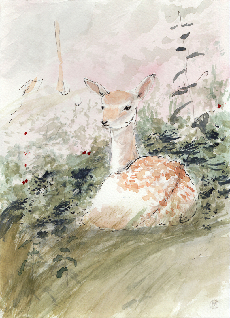 Jong hert in het bos