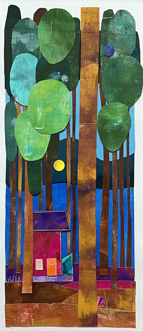 Huisje in het gouden bos