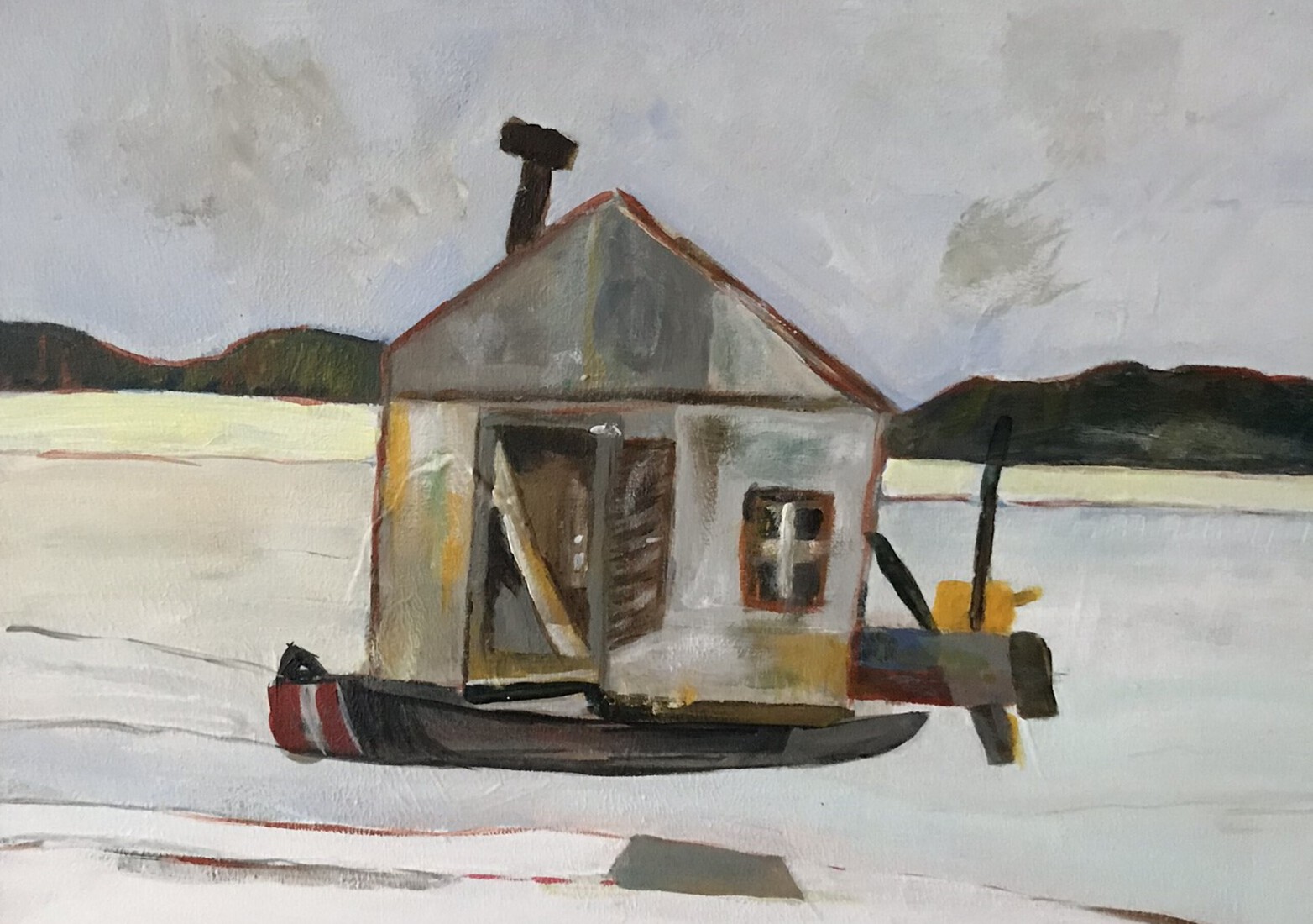 IJshuisje met schoorsteen